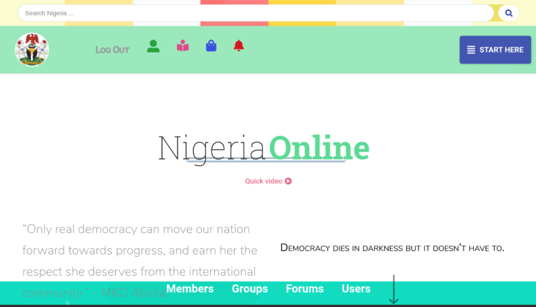 Nigeria Online homepage